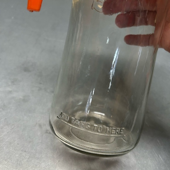 1970s Anchor Hocking Glass TANG Orange Drink Clear Glass Pitcher With Lid - Picture 4 of 9